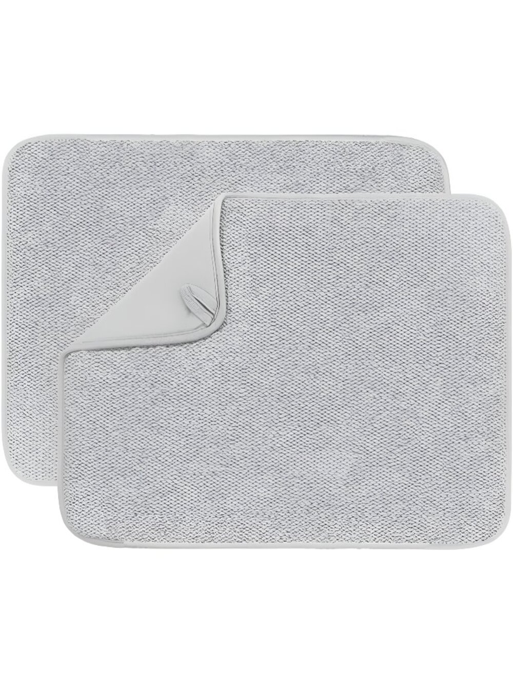 Dish Drying Mat, Microfiber Dish Drying Pad 2 Pack Large Drainer Mats (grey)